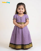 Girls Kalyani Cotton Cotton Full Gown - Lilac Gown PG731