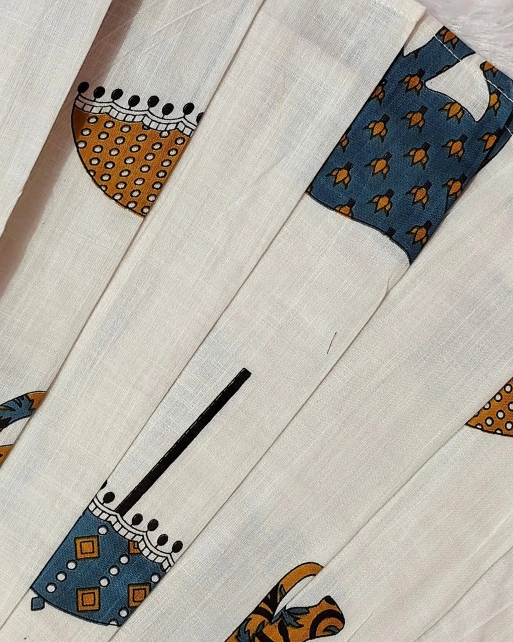 Kalamkari Print Pure Cotton Pavadai for Girls - Festive Set PPP2189