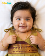 Newborn Kalyani Cotton Cotton Traditional Dress - Olive Green LF2050