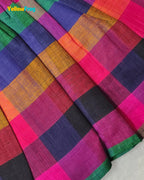 Girls Madras Check Pure Cotton Dress - Multicolor Peter Pan Collar CF444