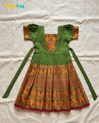 Girls Olive Geen Kalyani Cotton Gown - PG751