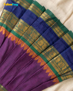 Girls Voilet Chettinad Cotton Full Gown - PG737
