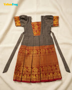 Girls Brownish Grey Kalyani Cotton Gown - PG753