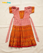 Girls Coral Pink Kalyani Cotton Gown - PG754