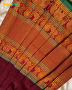 Girls Maroon Kalyani Cotton Gown - PG746