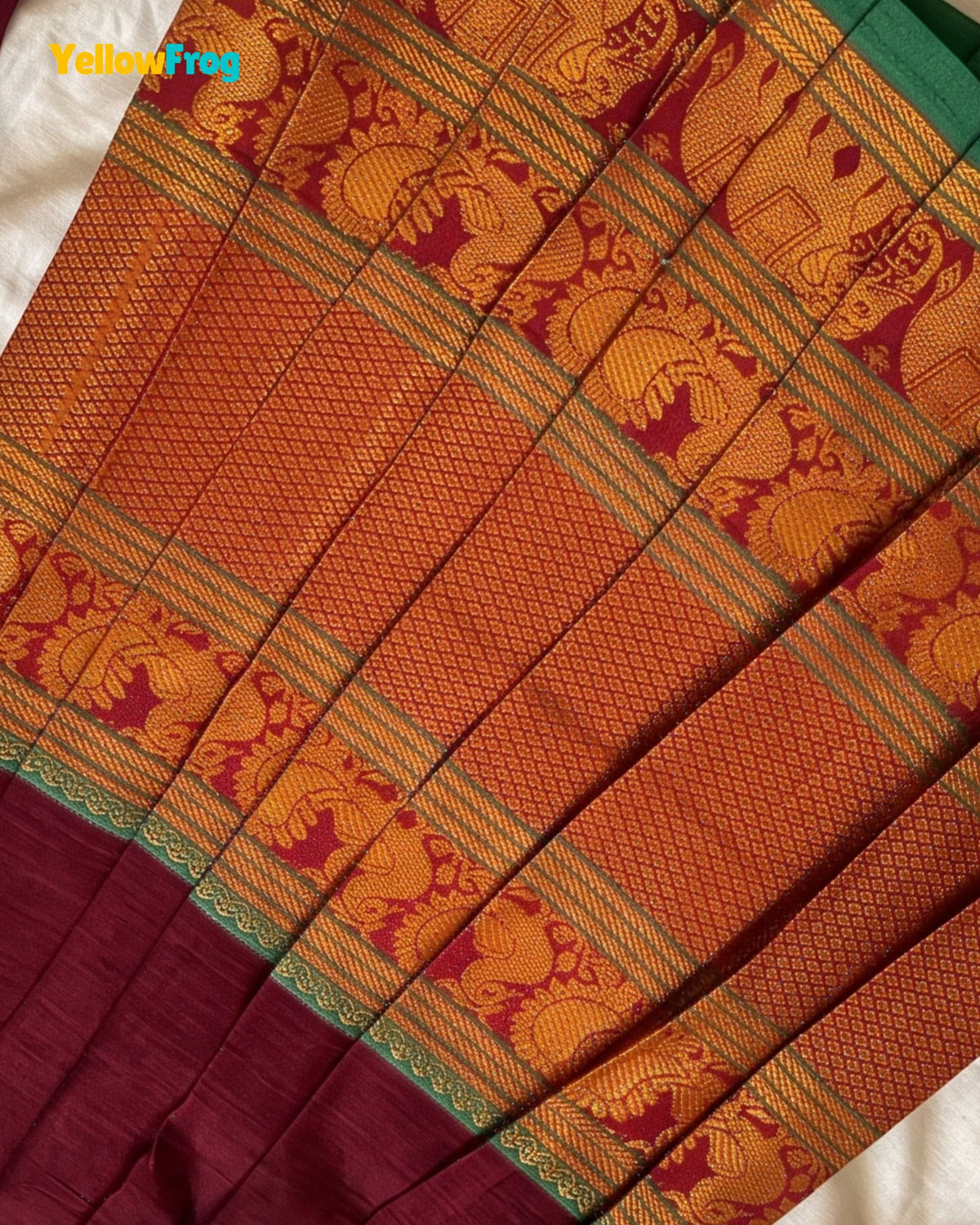 Girls Maroon Kalyani Cotton Gown - PG746