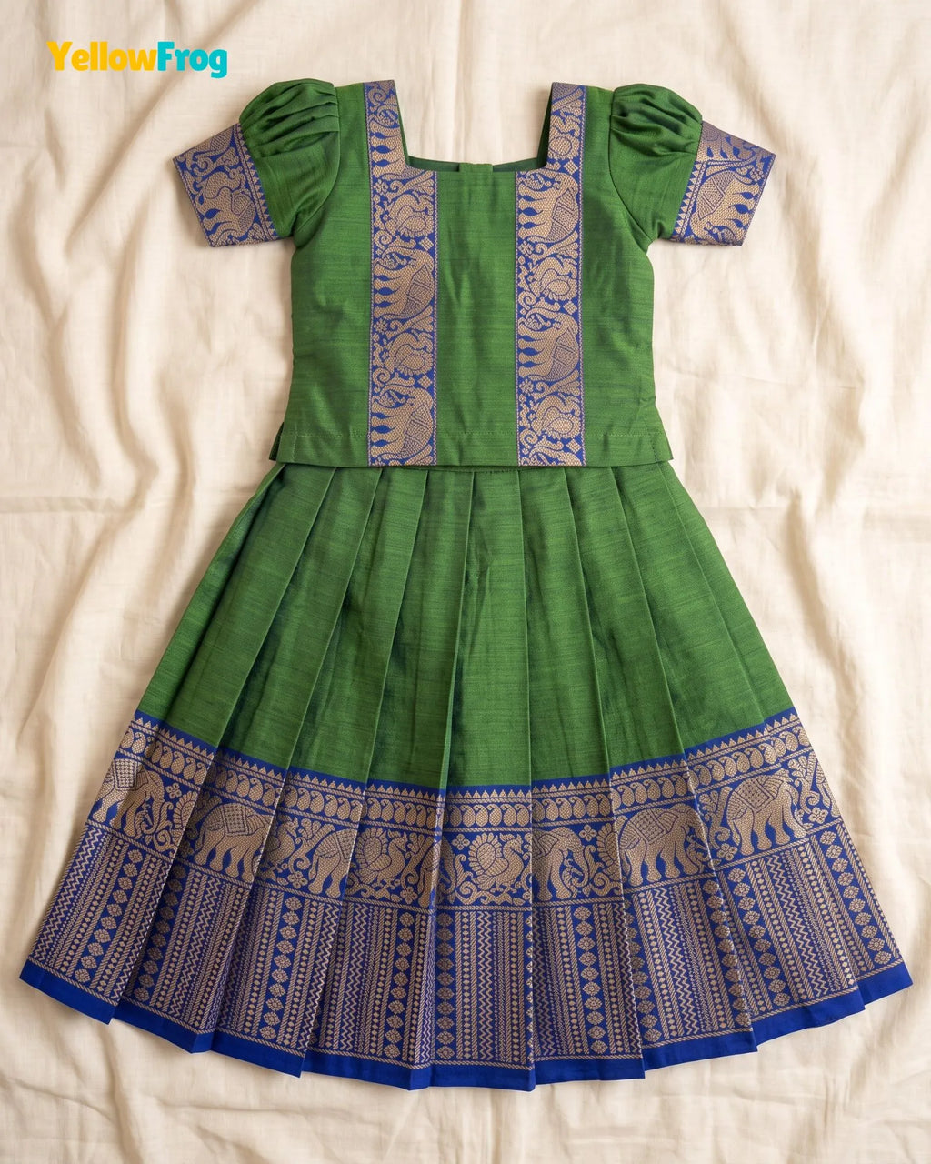 Girls Narayanpet Cotton Pattu Pavadai - PPP2196