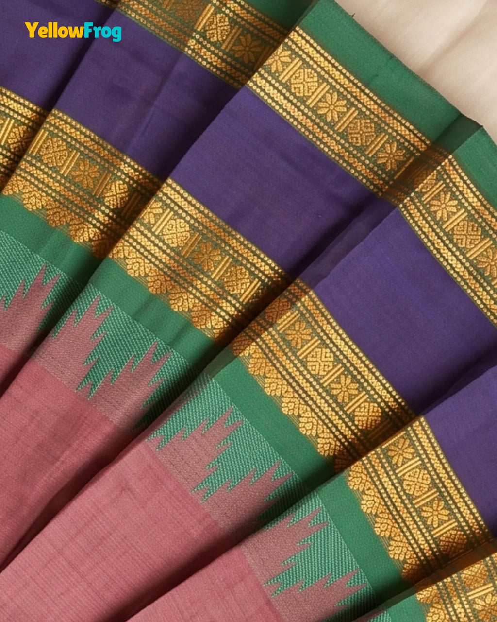 Girls Chettinad Cotton Pattu Halter Neck Pavadai Set - Onion Pink Top PPP2177