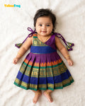 Newborn Voilet Chettinad Cotton Traditional Frock- LF2083