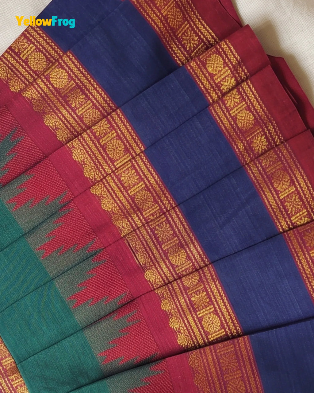 Newborn Teal Green Chettinad Cotton Traditional Frock- LF2081